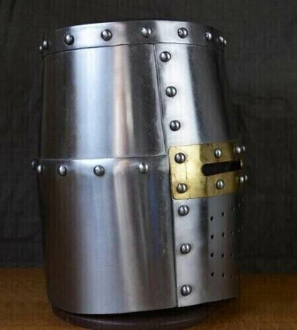 Helmet Larp Medieval Knight Templar Crusader Costume Armor Gift for Halloween