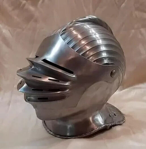 Warrior Medieval Close Helmet Armor Helmet knight Larp Helmet Armor Costume Larp