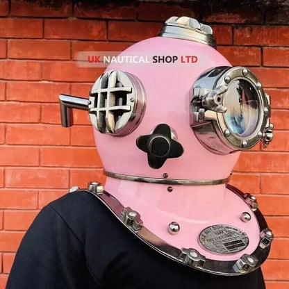 Pink diving helmet - Scuba Diving Helmet - U.S navy mark V scuba divers helmet