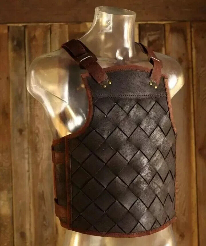 Viking Woven Breastplate Medieval Leather Costume