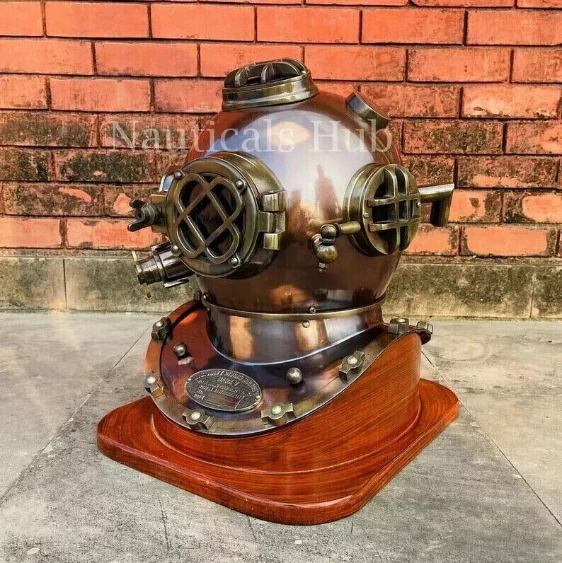 Vintage Boston Diving Helmet Navy Mark V Antique Divers Marine Morse Sea Helmet