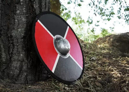 Hand Made Painted Toy Viking Shield with Steel Boss