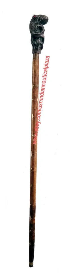 CLASSIC OCTOPUS HEAD HANDLE WALKING STICK CANE ANTIQUE HANDMADE SOLID STYLE GIFT