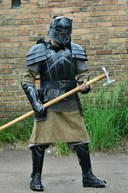 Medieval Steel Larp Warrior Kingsguard Half Body Armor Suit Knight Full SuitOpen