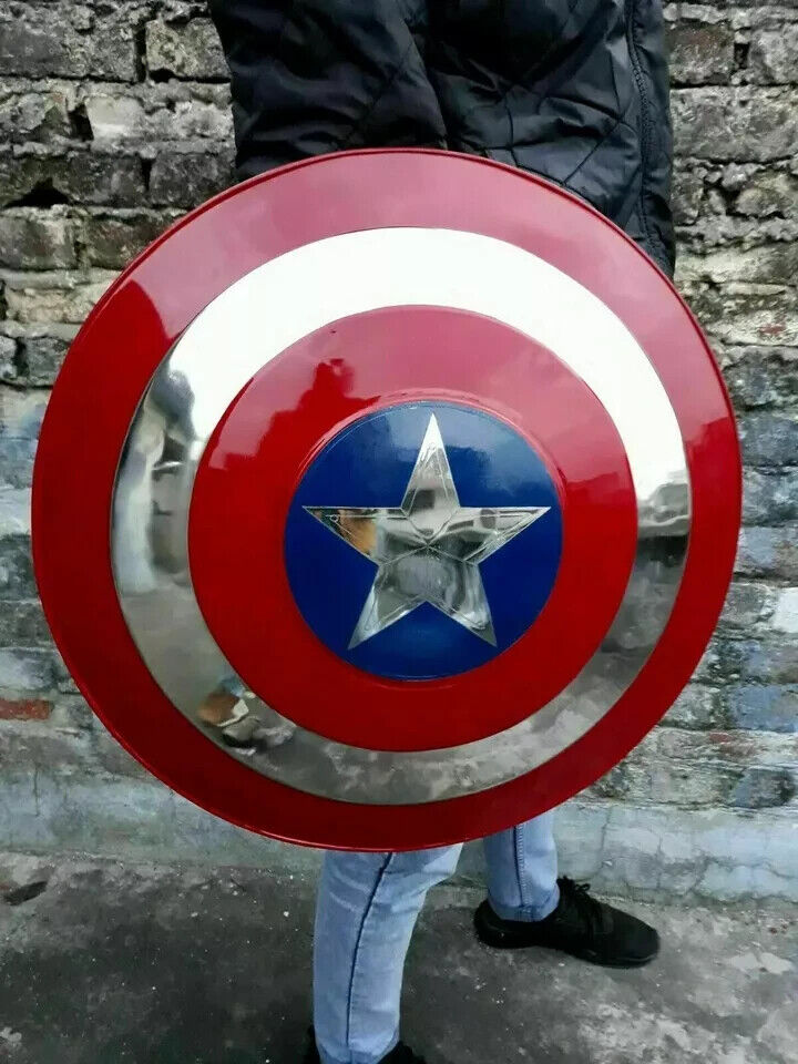 Medieval Captain America Shield X-Mas Cosplay Prop Best Steel Metal Shield GiftD