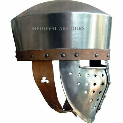 Helmet Medieval Armor Functional Crusader larp SCA Knight Battle Armour Gift