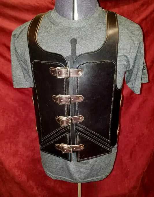 Breastplate 100% Real Leather Armour Swordsman Costume