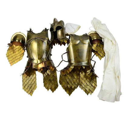 Medieval Steel Larp Warrior Kingsguard Half Body Armor Suit Knight Full Suit