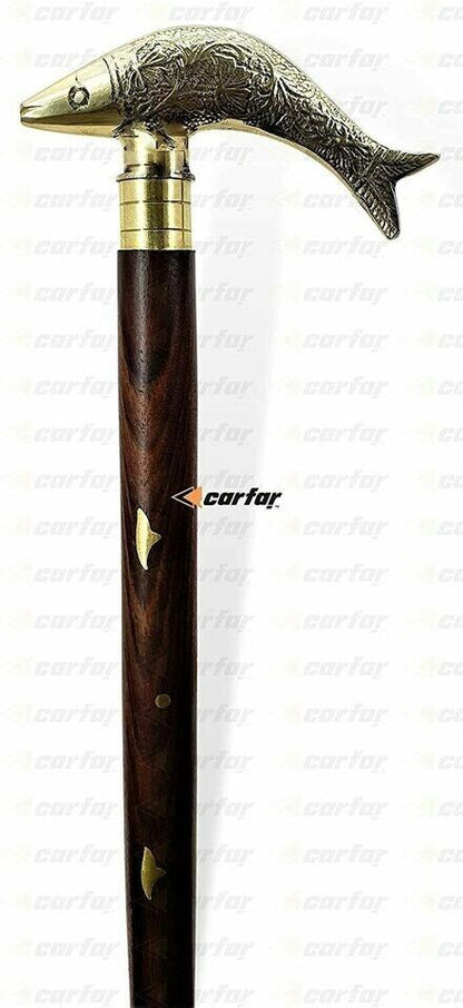 Walking Hand Cane Stick Designer Handmade Solid Brass Cane Stick Unisex