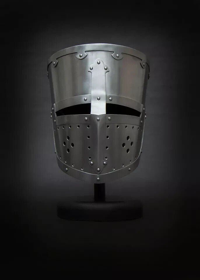 Medieval Templar Crusader Knight Armor Helmet,Cosplay SCA Larp Halloween Helmet.