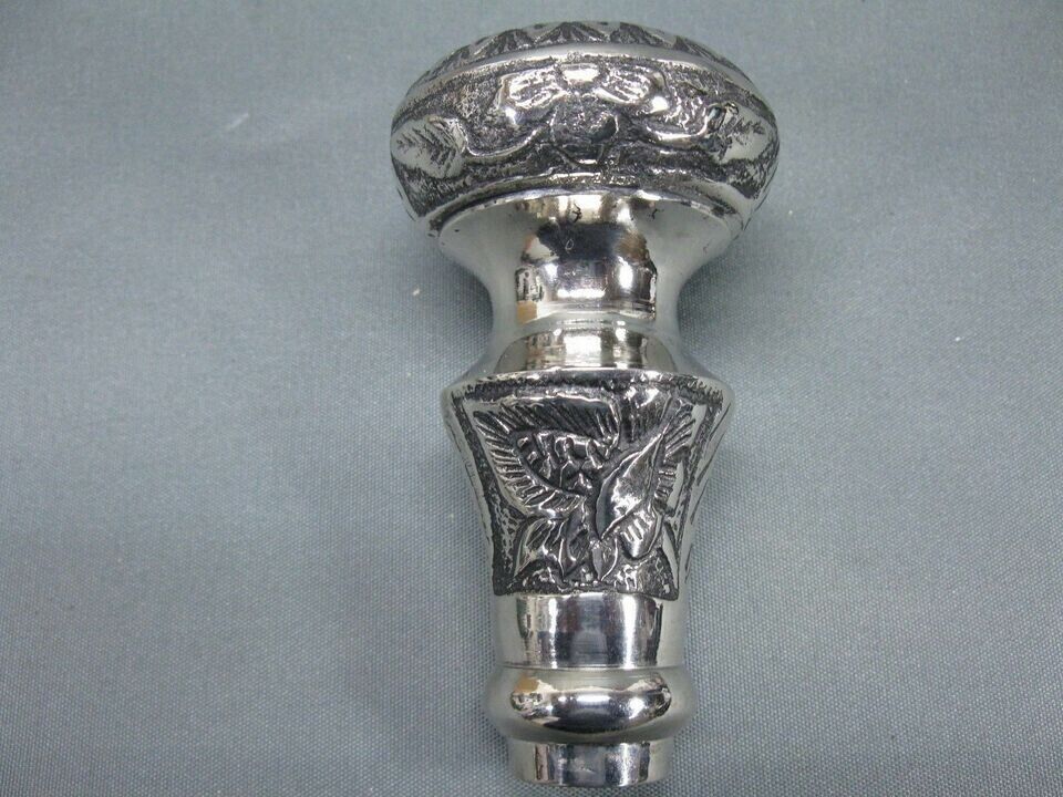 Vintage Spare part Solid Silver Knob Brass handle for walking stick walking cane