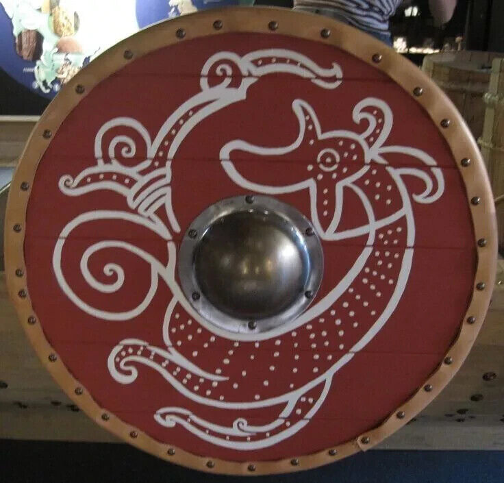 Medieval Shield Viking Shield 24" Wooden Shield Heavy Metal Fitted Handmade Gift