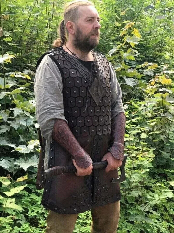 Leather Body Armour Viking Cosplay Armor Medieval Breastplate