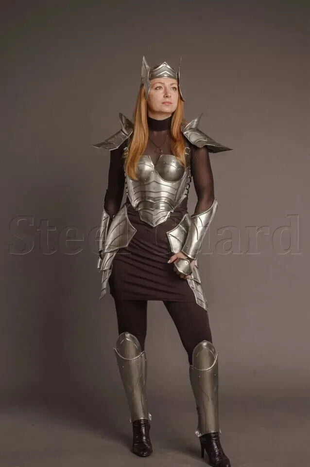 Medieval Female Lady Body Armor shoulders - Corset - Skirt Halloween Costume