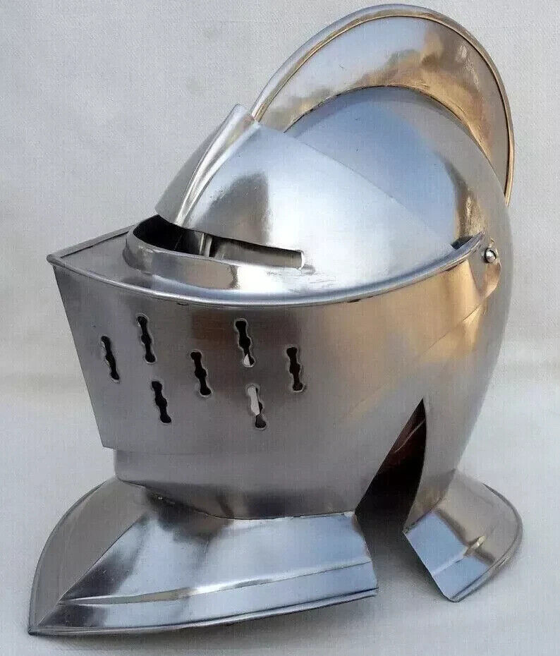 Medieval Close Helmet Battle Warrior Knight Armor Helmet Great Replica