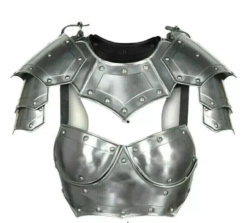 Medieval 18GA Steel Knight Queen Lady Woman Half Body Armor Armor Suit