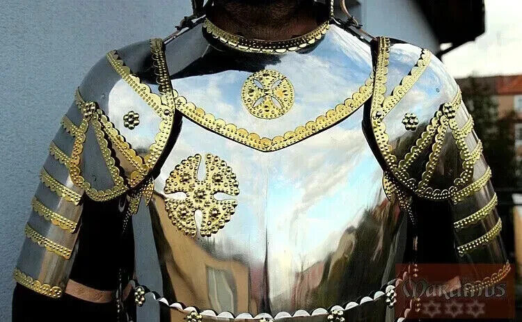 Medieval Full Body Hussars Armor Suit Larp Costume Museum Replica Halloween Item