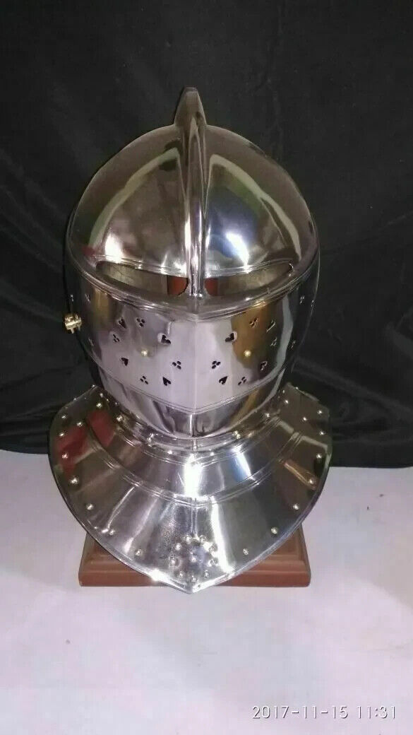 LARP MEDIEVAL CLOSE HELMET BATTLE KNIGHT ARMOR HELMET