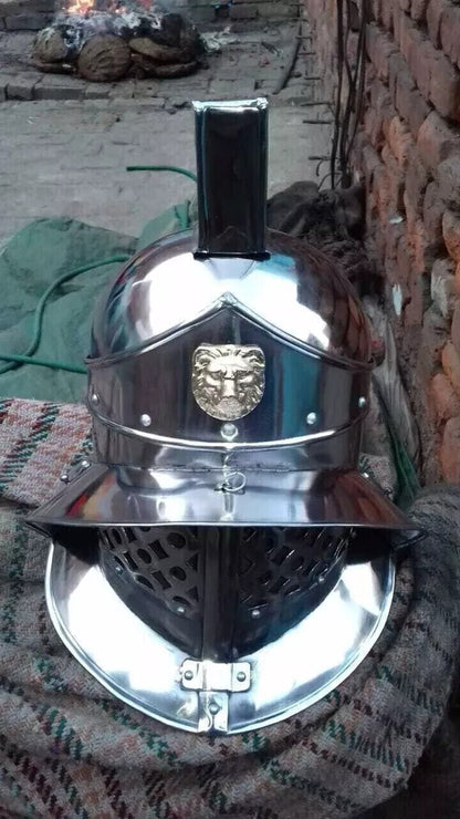 HALLOWEEN Gladiator Fabri Knight Medieval armor Helmet LARP SCA greek Costume Re