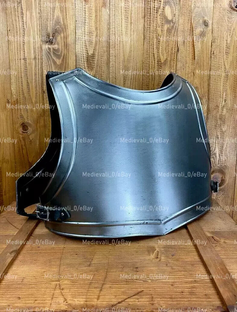 18G Steel Medieval Larp Chest Armour Breastplate Cuirass Jacket Viking Halloween