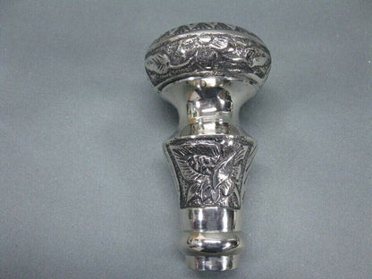 Vintage Spare part Solid Silver Knob Brass handle for walking stick walking cane