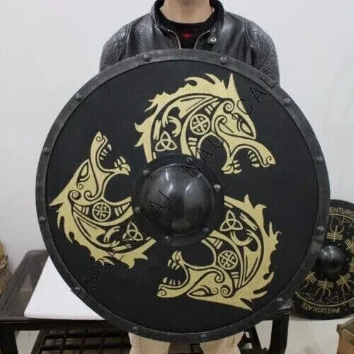 Medieval Shield Viking Shield 24" Wooden Shield Heavy Metal Fitted