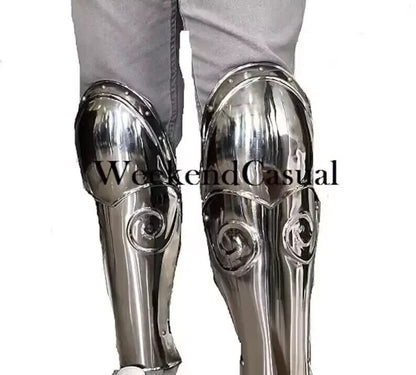 Medieval Handmade Gladiator LARP Leg Guard Armor Re-enactment Leg Greaves Set