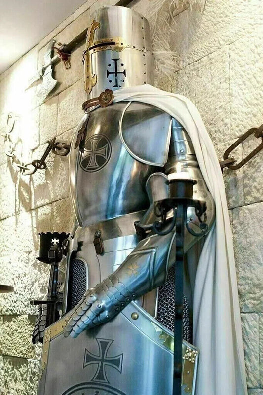 Wearable Armour Medieval Knight Crusader Full Suit Of Armor Gothic Costume X-mas