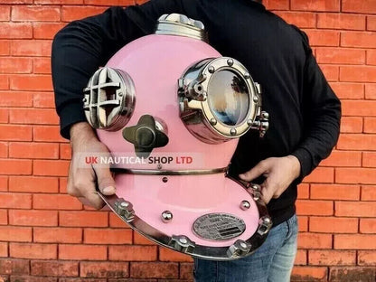 Pink diving helmet - Scuba Diving Helmet - U.S navy mark V scuba divers helmet