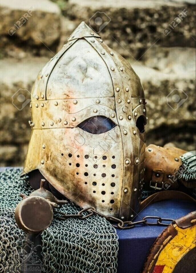 Helmet Knight Battle Armor Medieval Warrior Fighting Protective Armour for Gift