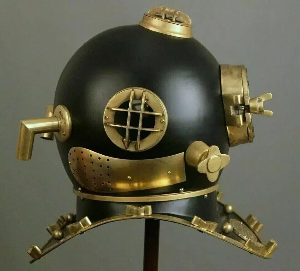 Rare Antique Diving Divers Helmet Mark V Vintage Navy Us Sea Deep Scuba Helmet.