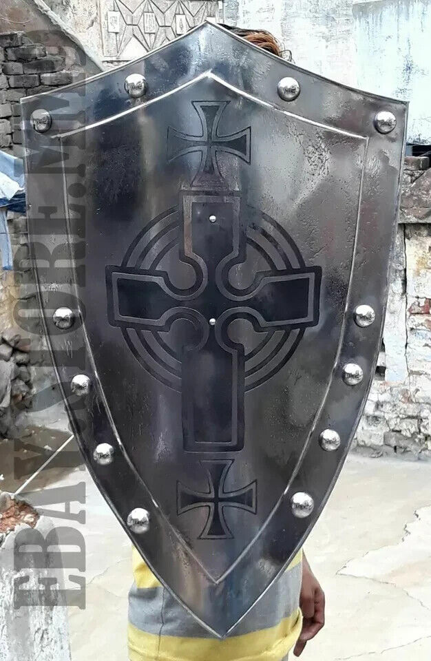 MEDIEVAL-KNIGHT-SHIELD-Handcrafted-Battle-Armor-Medieval Shield For Christmas L1