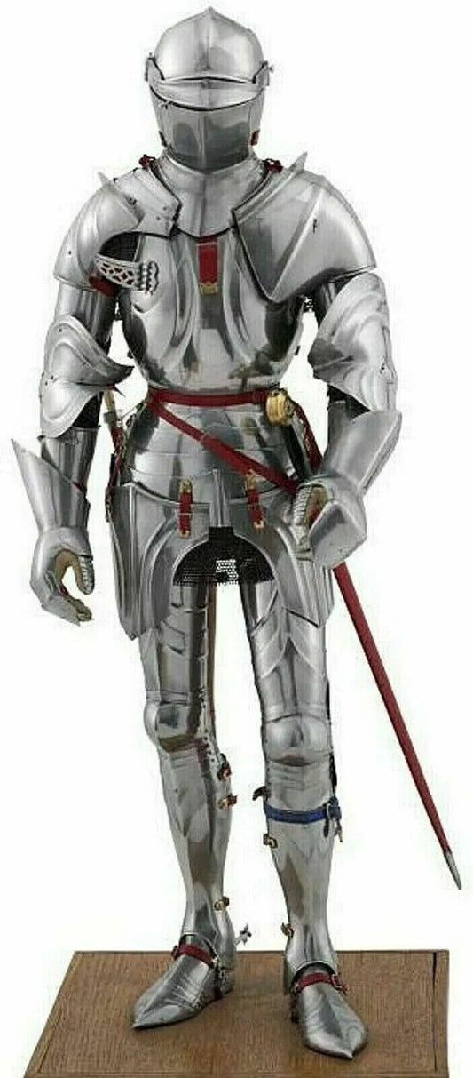 Medieval Gothic Wearable Knight Suit Of Armor Crusader Combat Full Body Armour.