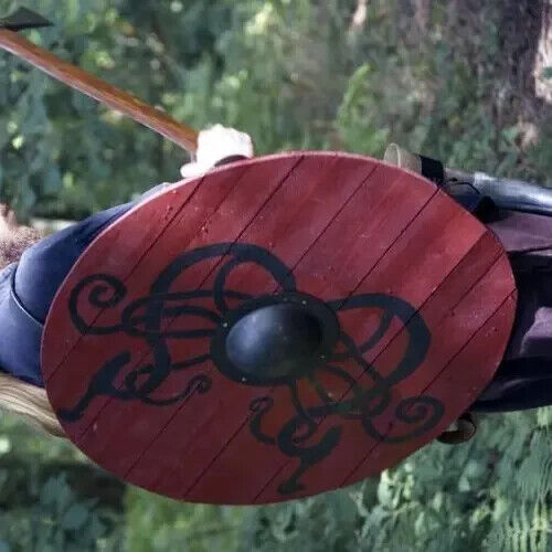 Pattern 22” Viking Shield Designer Battle ready Wooden Shield Best Gift Larp