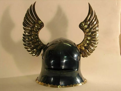 Christmas Steel Medieval German Sallet Helmet European Close Steel Wings Helmet