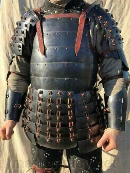 Medieval Knight Warrior Japanese Half Body Armor With Cuirass/Pauldron/Bracers