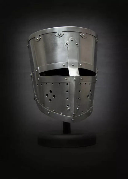 Medieval Templar Crusader Knight Armor Helmet,Cosplay SCA Larp Halloween Helmet.