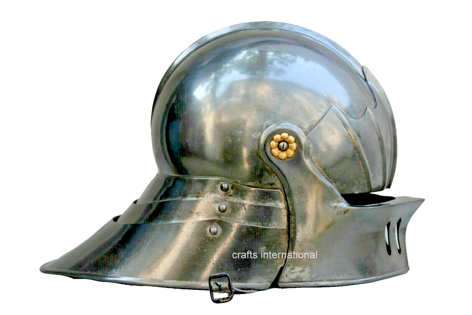 German Sallet Helmet 18ga Medieval Knight Sca Larp Warrior Halloween Gift