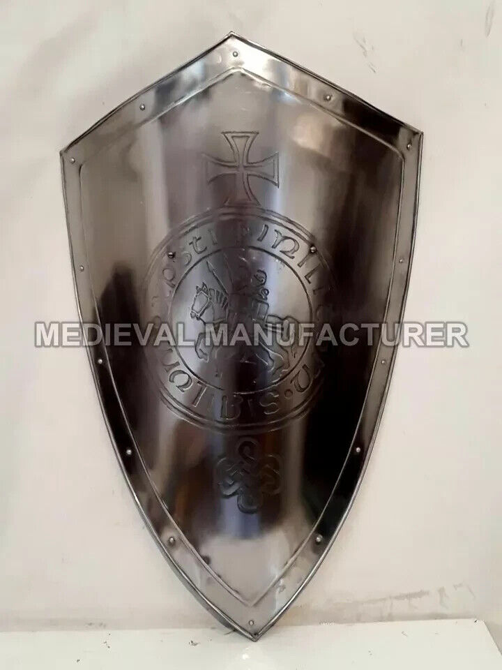 MEDIEVAL-KNIGHT-SHIELD-All-Metal-32-Handcrafted-Battle-Armor-Medieval Shield