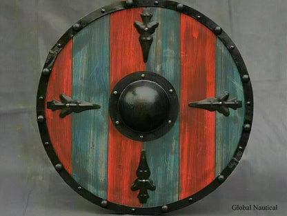 Medieval Wooden Shield 24" Heavy Shield Handmade Battle Ready Viking Shield