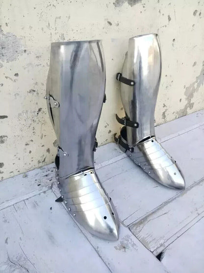 Medieval Great Knight leg Guard Armor Larp Sca Cosplay Larp Leg Armor