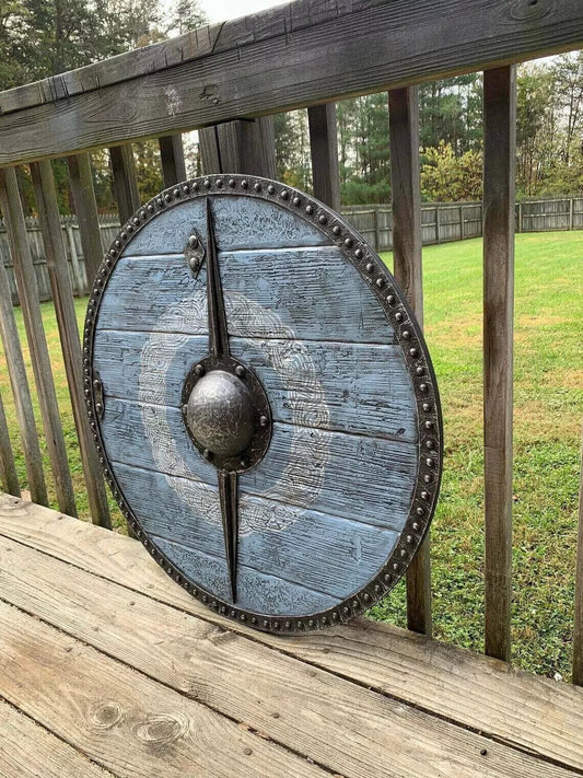 Medieval Shield Viking Shield 24" Wooden Shield Heavy Metal Fitted