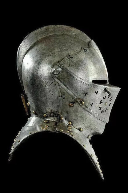 Medieval Knight Tournament Close Armor Helmet Replica best look 18GA SCA LARP