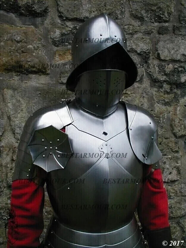 Medieval Larp Gothic Half Body Armor Suit Knight Half Armor Suit ABcraft (26)