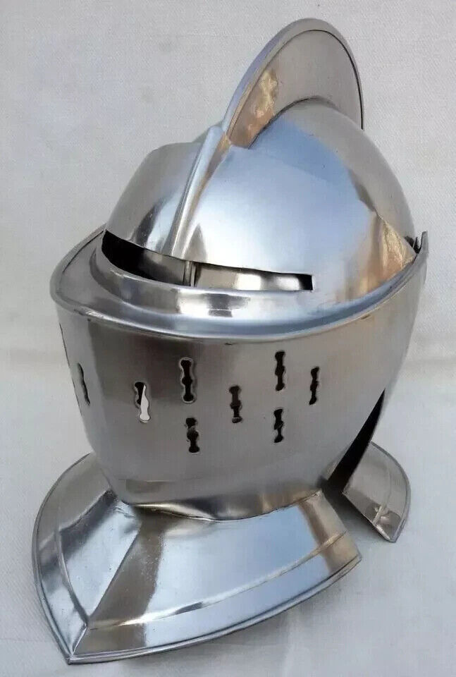 Medieval Close Helmet Battle Warrior Knight Armor Helmet Great Replica