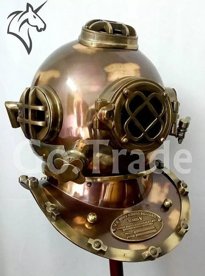 Mark V Antique Diving Divers Helmet Brass Steel Full Size Maritime Designer Gift