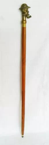 Antique Vintage Vintage Solid man Handle Antique Style Victorian Cane Wooden