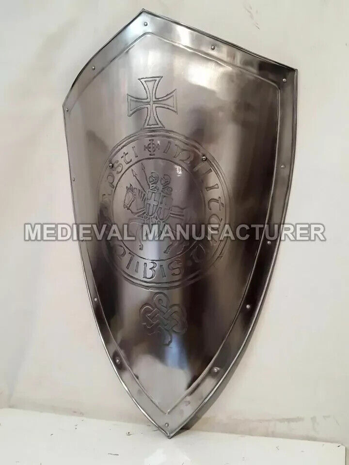 MEDIEVAL-KNIGHT-SHIELD-All-Metal-32-Handcrafted-Battle-Armor-Medieval Shield