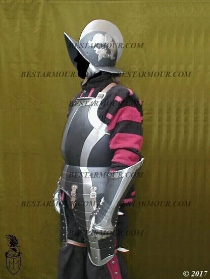 Medieval Larp Gothic Half Body Armor Suit Knight Half Armor Suit