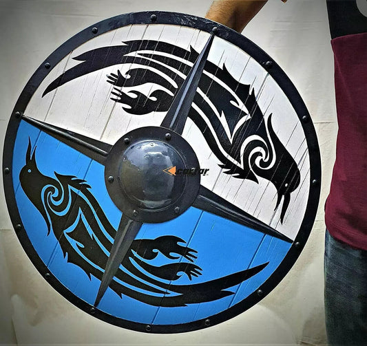 Medieval Round Shield Viking Shield Unique eagle Design Shield Wooden 24 inch